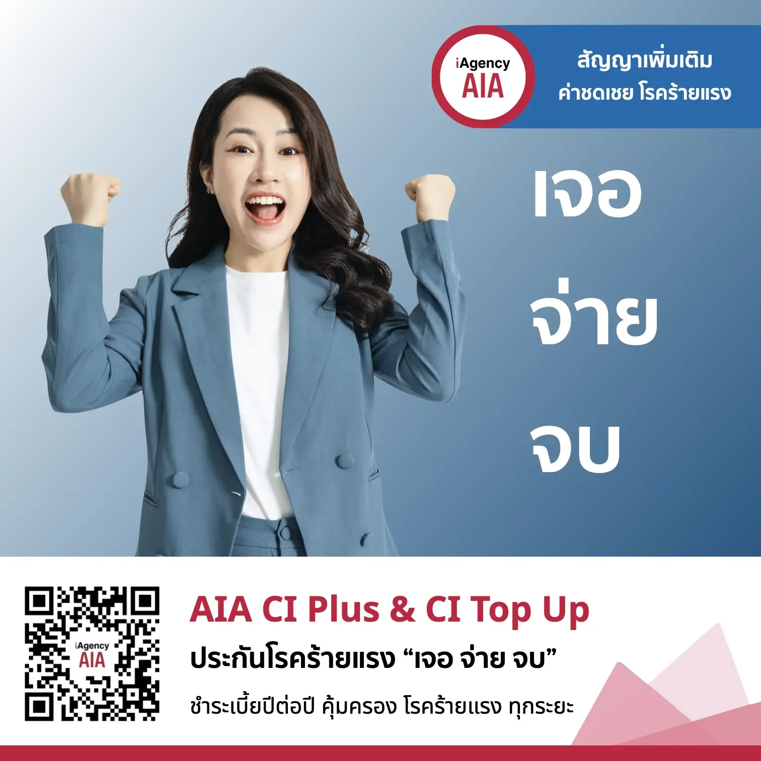AIA CI Plus ประกันโรคร้ายแรง เจอ จ่าย จบ คุ้มครองสูง